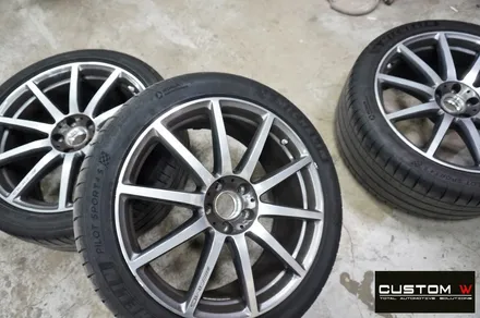 벤츠 S63 AMG 무광블랙실버 투톤 휠 도색 / 용인 처인구
