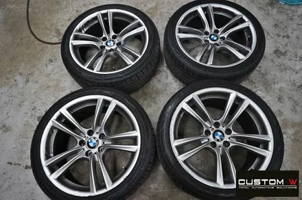 BMW 740 고스트 크롬 휠도색 + M 퍼포먼스 블루 캘리퍼 도색 / 용인 처인구