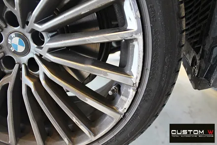 BMW G12 740LI 휠 상처 수리 후 고스트 크롬 휠도색 / 용인 처인구