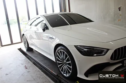 벤츠 GT43 AMG 블랙유광 휠도색 + 카본 세라믹 골드 캘리퍼 도색 / 용인 처인구