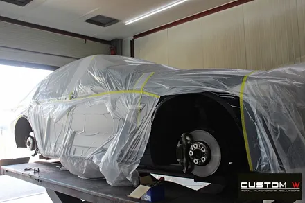 BMW F10 535d 휠 상처 수리 후 고스트 크롬 휠도색 + 부식 제거 후 블루 캘리퍼 도색 / 용인 처인구