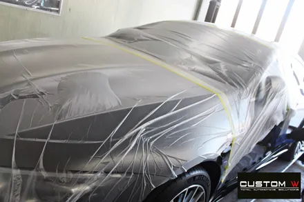 벤츠 GT43 AMG 신차 블랙유광 휠도색 + 레드 캘리퍼 도색 / 용인 처인구