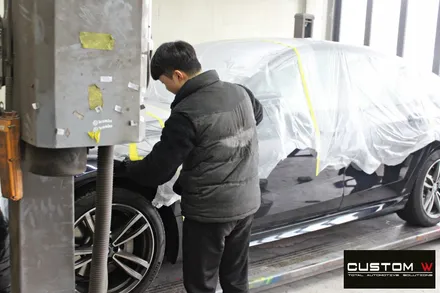 BMW 6GT 630d 블랙유광 휠도색 + 레드 캘리퍼 도색 / 용인 처인구