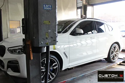 BMW G02 신형 X4 M40i 21인치 블랙유광 휠도색 + M 스포츠 브레이크 레드 캘리퍼 도색 / 용인 처인구