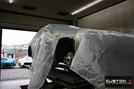 BMW G30 520i 블랙유광 휠도색 + 블루 캘리퍼 도색 / 용인 처인구