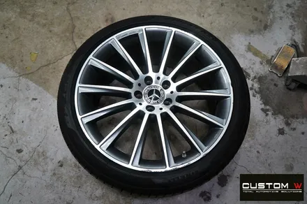 벤츠 S350 20인치 마차휠 상처 수리 후 다이아몬드 컷팅 휠복원 / 용인 처인구