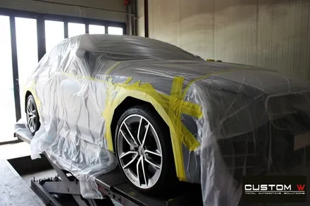 벤츠 E53 AMG 블랙 실버 투톤 유광 휠도색 + 카본 세라믹 골드 캘리퍼 도색 / 용인 처인구