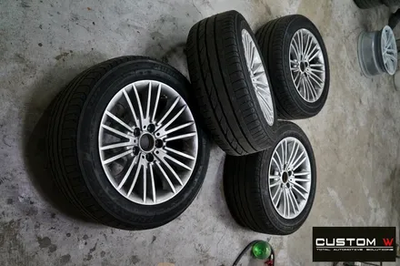 BMW F10 520d 휠 상처 수리 후 고스트 크롬 휠도색 / 용인 처인구