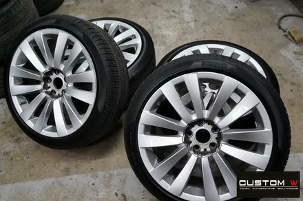 BMW 750Li 휠 상처 수리 후 고스트 크롬 휠도색 + 블랙 캘리퍼 도색 / 용인 처인구