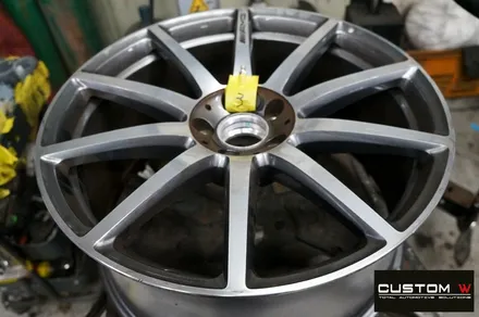 벤츠 S63 AMG 쿠페 무광 블랙 휠도색 + 카본 세라믹 골드 캘리퍼 도색 / 용인 처인구