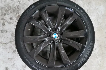 BMW X5 휠 상처 수리 후 블랙유광 휠도색 / 용인 처인구