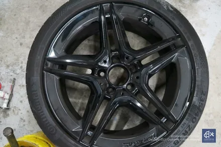 벤츠 A35 AMG 별휠 상처 수리 후 블랙유광 휠도색 휠수리 / 용인 처인구