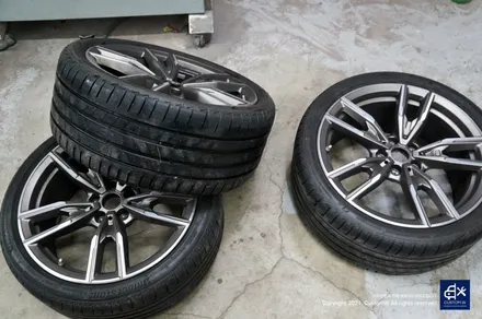 BMW M440i 블랙유광 휠도색 + 레드 캘리퍼 도색 / 용인 처인구
