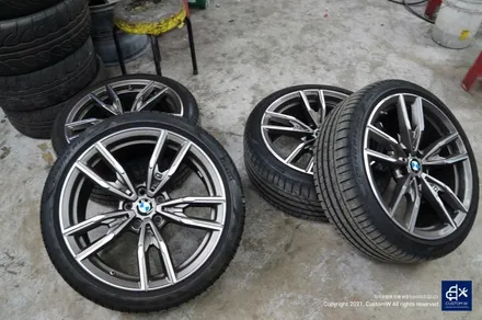 BMW G20 M340i 휠수리 후 블랙유광 휠도색 / 용인 처인구