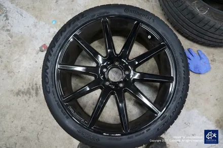 벤츠 GLA45 AMG 휠수리 후 블랙유광 휠도색 / 용인 처인구