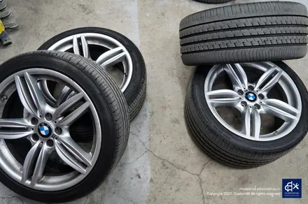 BMW 530d 휠수리 후 블랙유광 휠도색 / 용인 처인구