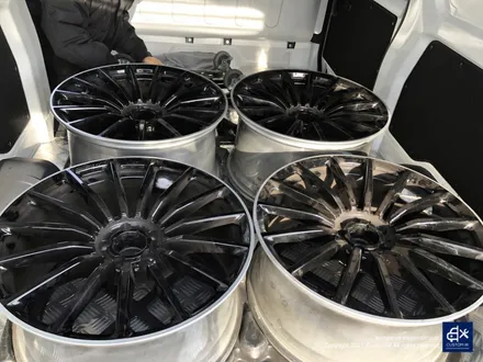 벤츠 GT43 AMG 박리 후 블랙실버 유광 투톤 휠도색 / 용인 처인구