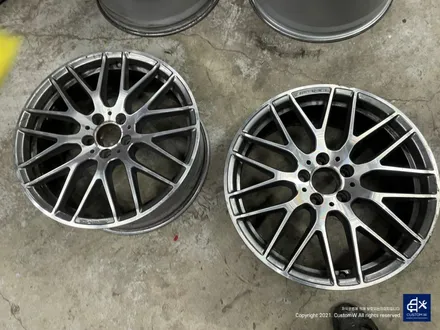 벤츠 A45 AMG 블랙실버 무광 투톤 휠도색 & 레드 캘리퍼 도색 / 용인 처인구