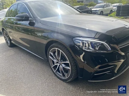 벤츠 C43 AMG 블랙유광 휠도색 + 레드 캘리퍼 도색 / 용인 처인구