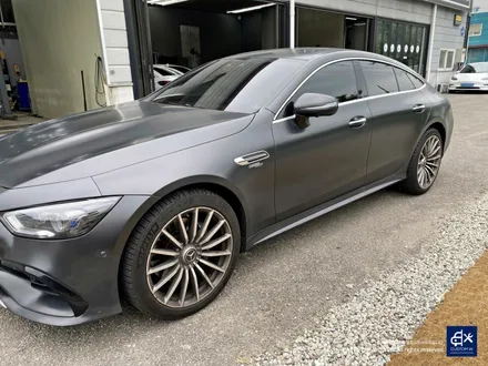 벤츠 GT43 AMG 휠수리 후 블랙 실버 투톤 유광 휠도색 / 용인 처인구