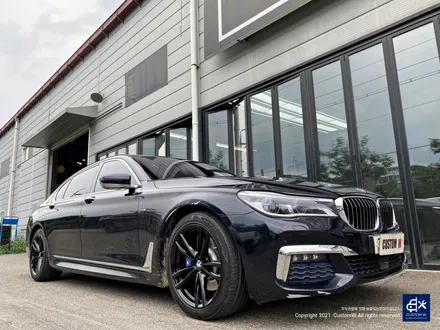 BMW 730Ld 박리 후 블랙유광 휠도색 + 블루 캘리퍼 도색 / 용인 처인구