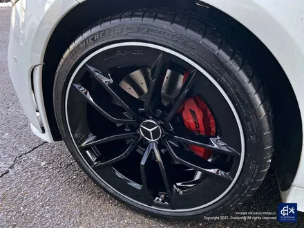 벤츠 CLS300d  블랙 실버 투톤 유광 휠도색 + 레드 캘리퍼 도색 / 용인 처인구