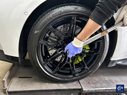 BMW G80 M3 블랙유광 휠도색 + 애시드 그린 캘리퍼 도색 / 용인 처인구