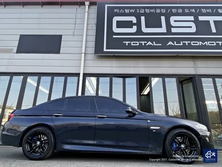 BMW F10 530d 박리 후 블랙유광 휠도색 + 분진 제거 후 블루 캘리퍼 도색 / 용인 처인구