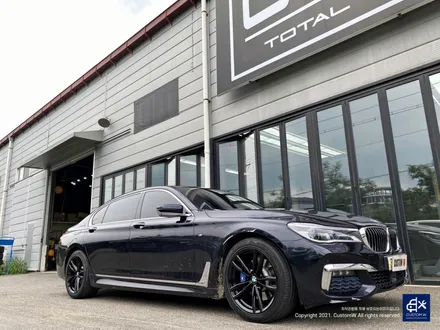 BMW 730Ld 박리 후 블랙유광 휠도색 + 블루 캘리퍼 도색 / 용인 처인구