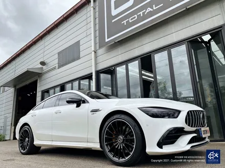 벤츠 GT43 AMG 블랙 실버 투톤 휠도색 & 카본 세라믹 골드 캘리퍼 도색 / 용인 처인구