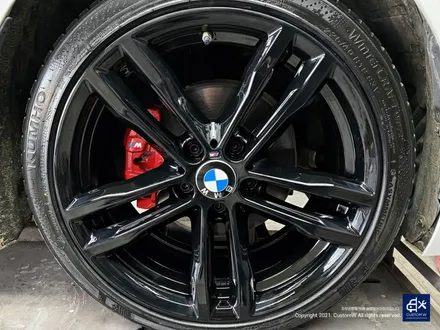 BMW 420d 휠수리 후 블랙유광 휠도색 + 레드 캘리퍼 도색 / 용인 처인구
