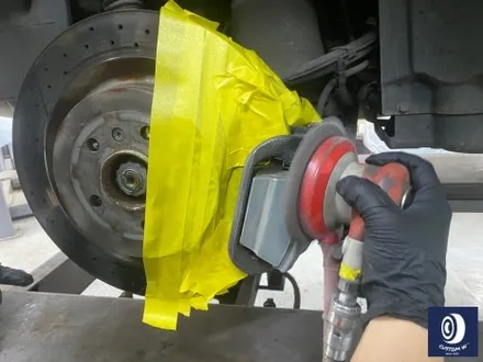 벤츠 GLE63 AMG 휠 도색 불량 재작업 약품 박리 제거 후, 사틴 블랙 + 실버 투톤 휠도색 + 레드 캘리퍼 도색 / 용인 처인구