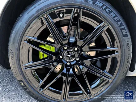 벤츠 신형 GT43 AMG 블랙유광 휠도색 + 애시드 그린 캘리퍼 도색 / 용인 처인구