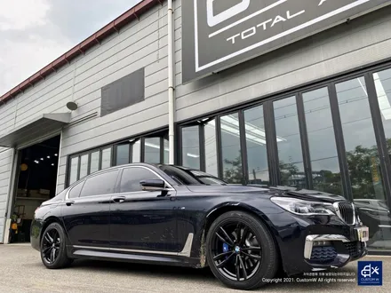 BMW 730Ld 박리 후 블랙유광 휠도색 + 블루 캘리퍼 도색 / 용인 처인구