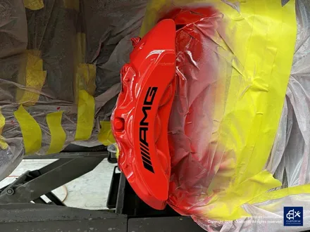 벤츠 GT43 AMG 휠수리 후 블랙유광 휠도색 + 레드 캘리퍼 도색 / 용인 처인구