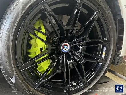BMW G80 M3 블랙유광 휠도색 + 애시드 그린 캘리퍼 도색 / 용인 처인구