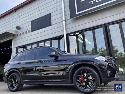 BMW X3 블랙유광 휠도색 + 레드 캘리퍼 도색 / 용인 처인구