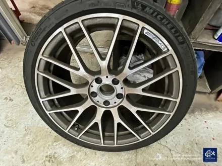 벤츠 C63 AMG 블랙 실버 투톤 유광 휠도색 + 레드 캘리퍼 도색 / 용인 처인구