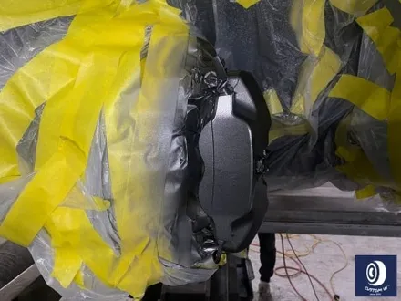 BMW G11 730d 20인치 휠 상처 수리 후, 다이아몬드 커팅 복원 + 브레이크 캘리퍼 부식 / 녹  제거 후, 건메탈 그레이 컬러 도색 / 용인 처인구