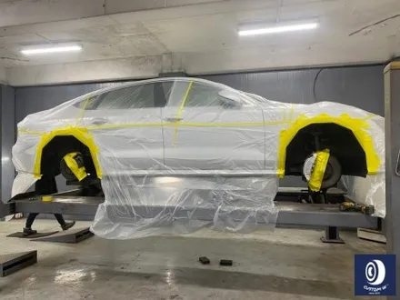 아우디 A7 50TFSI 20인치 다이아몬드 커팅 가공을 이용한 블랙 폴리시 커스텀 투톤 휠도색 + 심각한 부식 제거 후, 카본 세라믹 골드(오렌지 골드) 캘리퍼 도색 작업까지_! / 용인 처인구