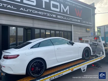 벤츠 E53 AMG 블랙실버유광 투톤 휠도색 + 레드 캘리퍼 도색 / 용인 처인구