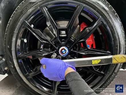 BMW i4 M50 블랙유광 휠도색 & 레드 캘리퍼 도색 / 용인 처인구