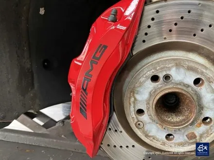벤츠 C63 AMG 쿠페 휠수리 후 무광블랙 휠도색 + 레드 캘리퍼 도색 / 용인 처인구