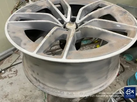 벤츠 CLS53 AMG 블랙 실버 투톤 유광 휠도색 + 레드 캘리퍼 도색 / 용인 처인구