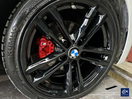 BMW 420d 휠수리 후 블랙유광 휠도색 + 레드 캘리퍼 도색 / 용인 처인구