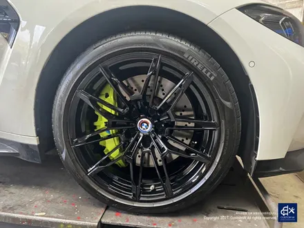BMW G80 M3 블랙유광 휠도색 + 애시드 그린 캘리퍼 도색 / 용인 처인구