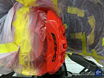 벤츠 GT43 AMG 휠수리 후 블랙유광 휠도색 + 레드 캘리퍼 도색 / 용인 처인구