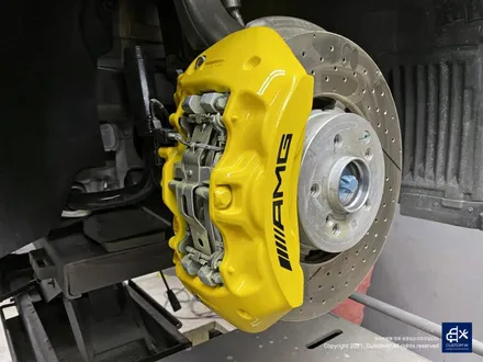 벤츠 GT43 AMG 블랙유광 휠도색 + 옐로우 캘리퍼 도색 / 용인 처인구