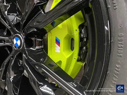 BMW X6 M50d 747M 22인치 블랙유광 휠도색 + 애시드 그린 캘리퍼 도색 / 용인 처인구