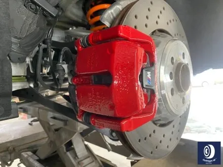 BMW X6M 818M 블랙 유광 휠도색 + 레드 캘리퍼 도색_! / 용인 처인구